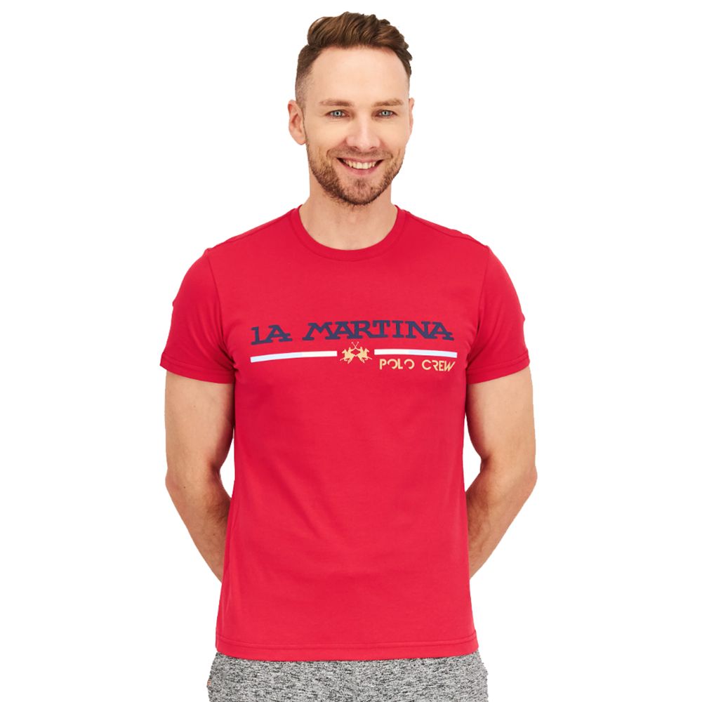La Martina Pink Cotton T-Shirt