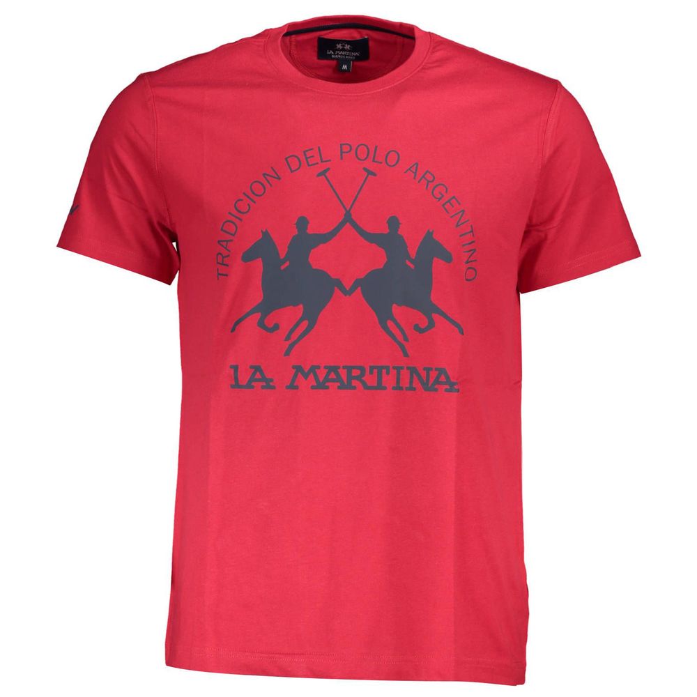 La Martina Pink Cotton T-Shirt