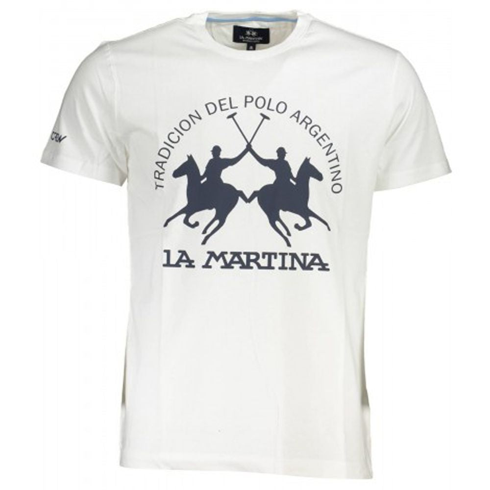 La Martina White Cotton T-Shirt
