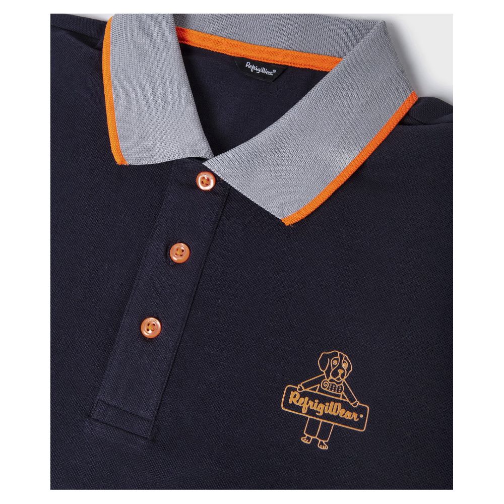 Refrigiwear Blue Cotton Polo Shirt