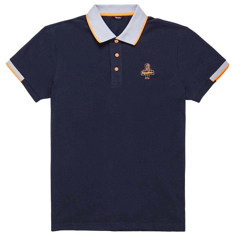 Refrigiwear Blue Cotton Polo Shirt