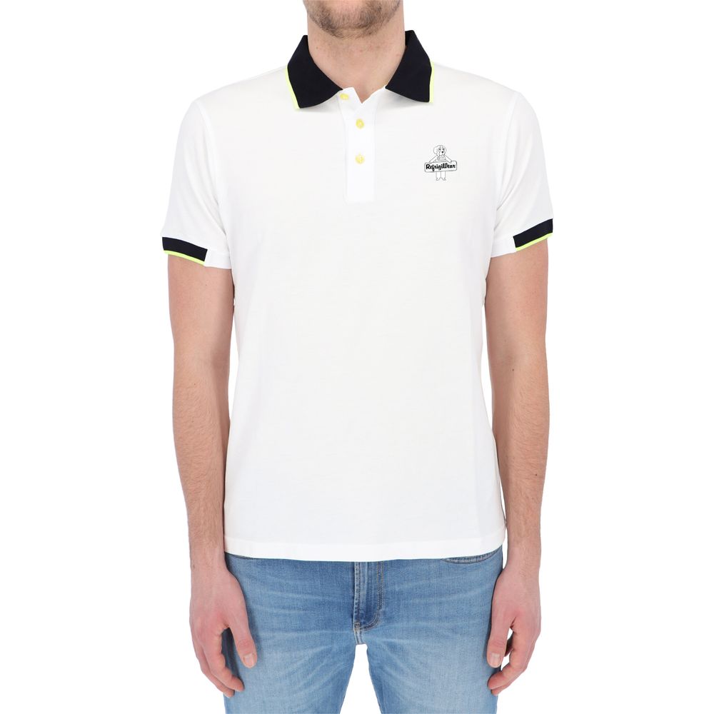 Refrigiwear White Cotton Polo Shirt