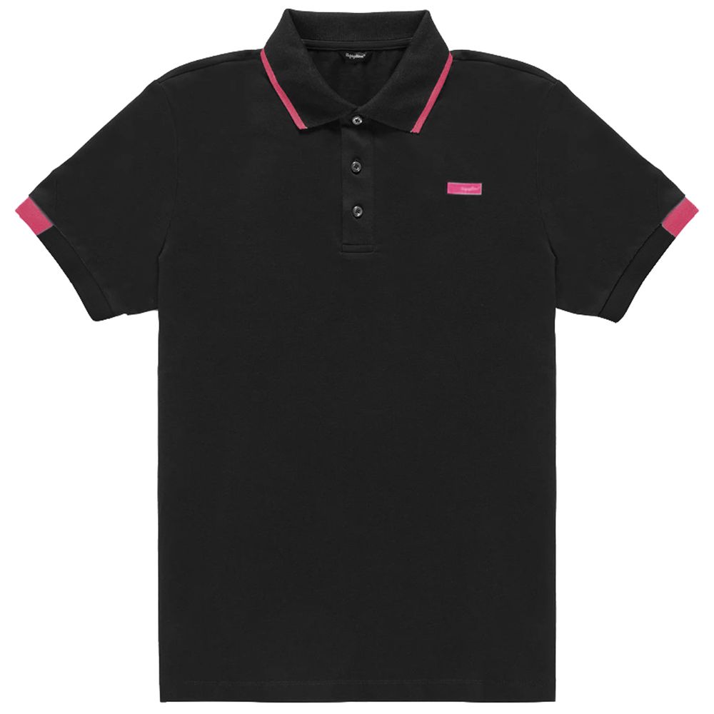 Refrigiwear Black Cotton Polo Shirt