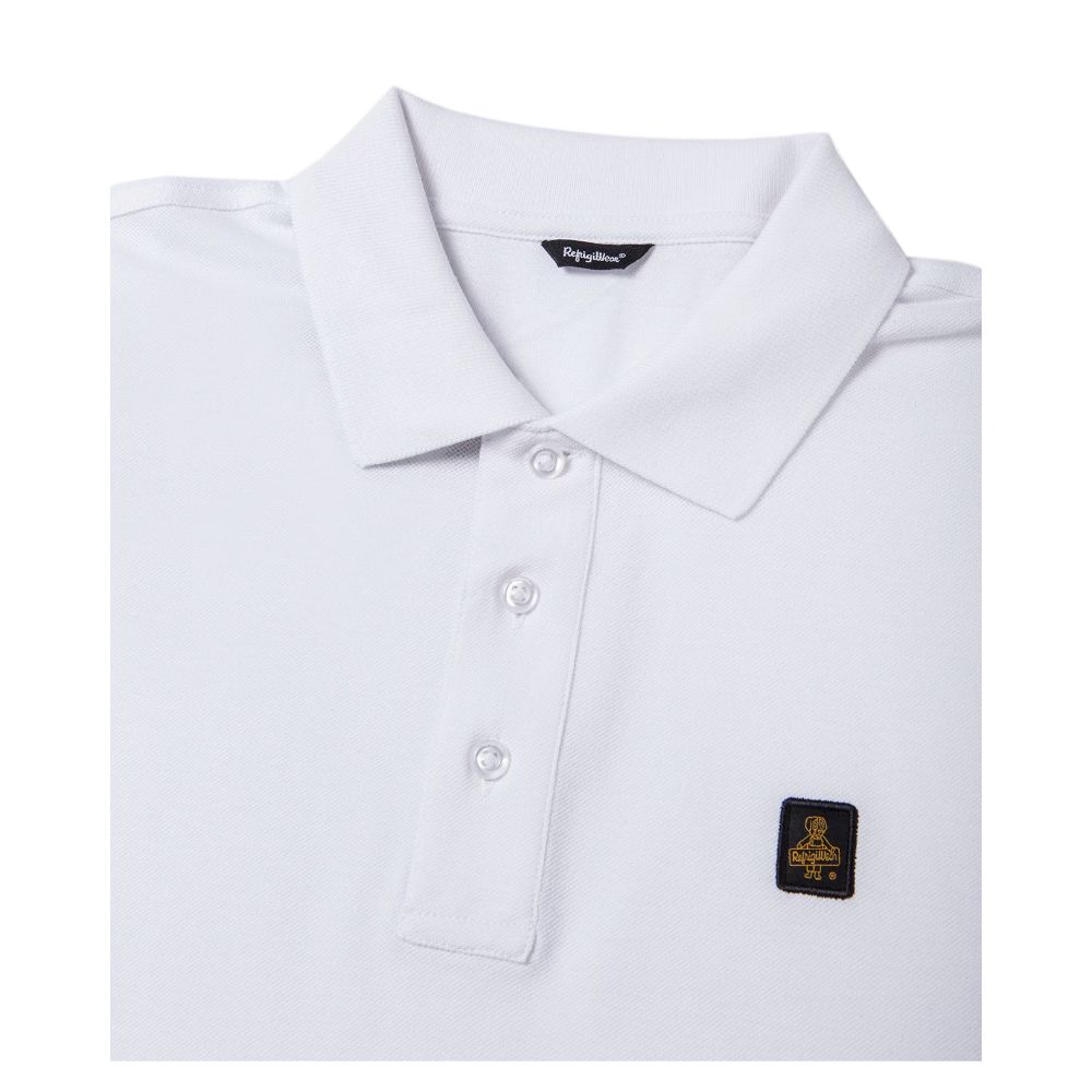 Refrigiwear White Cotton Polo Shirt