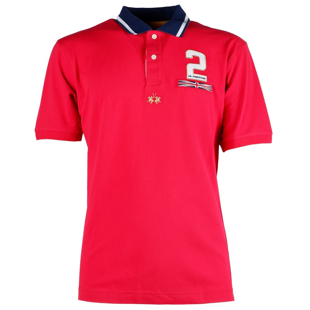 La Martina Pink Cotton Polo Shirt