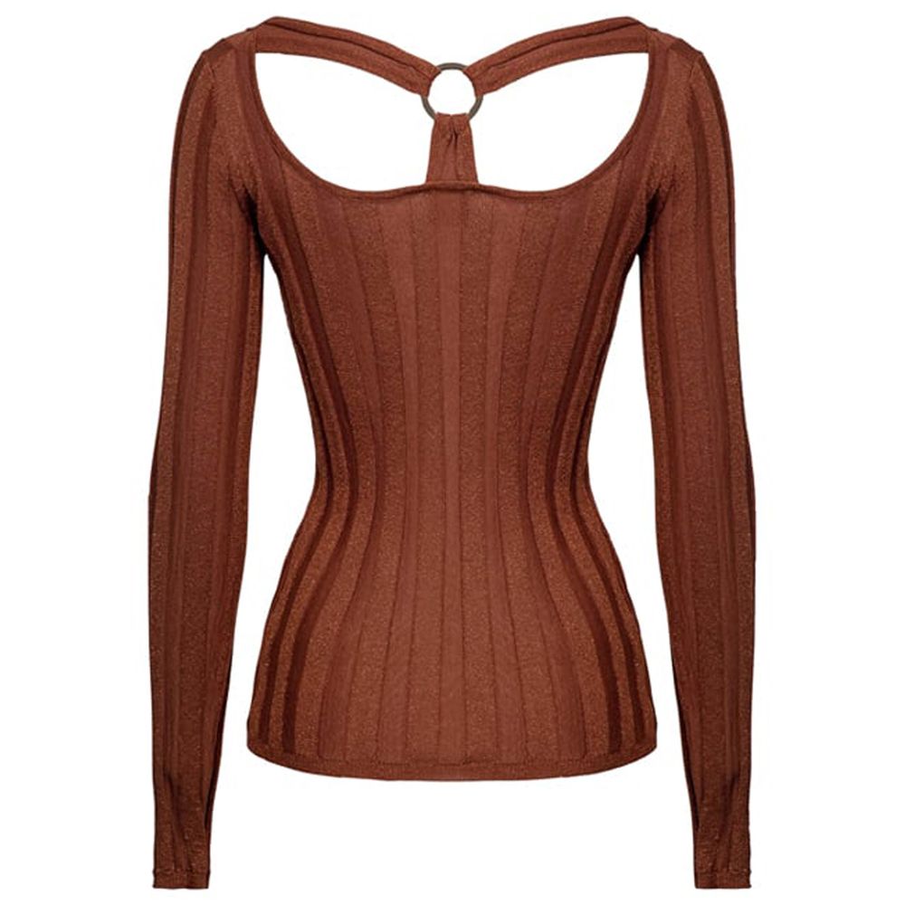 PINKO Brown Viscose Sweater