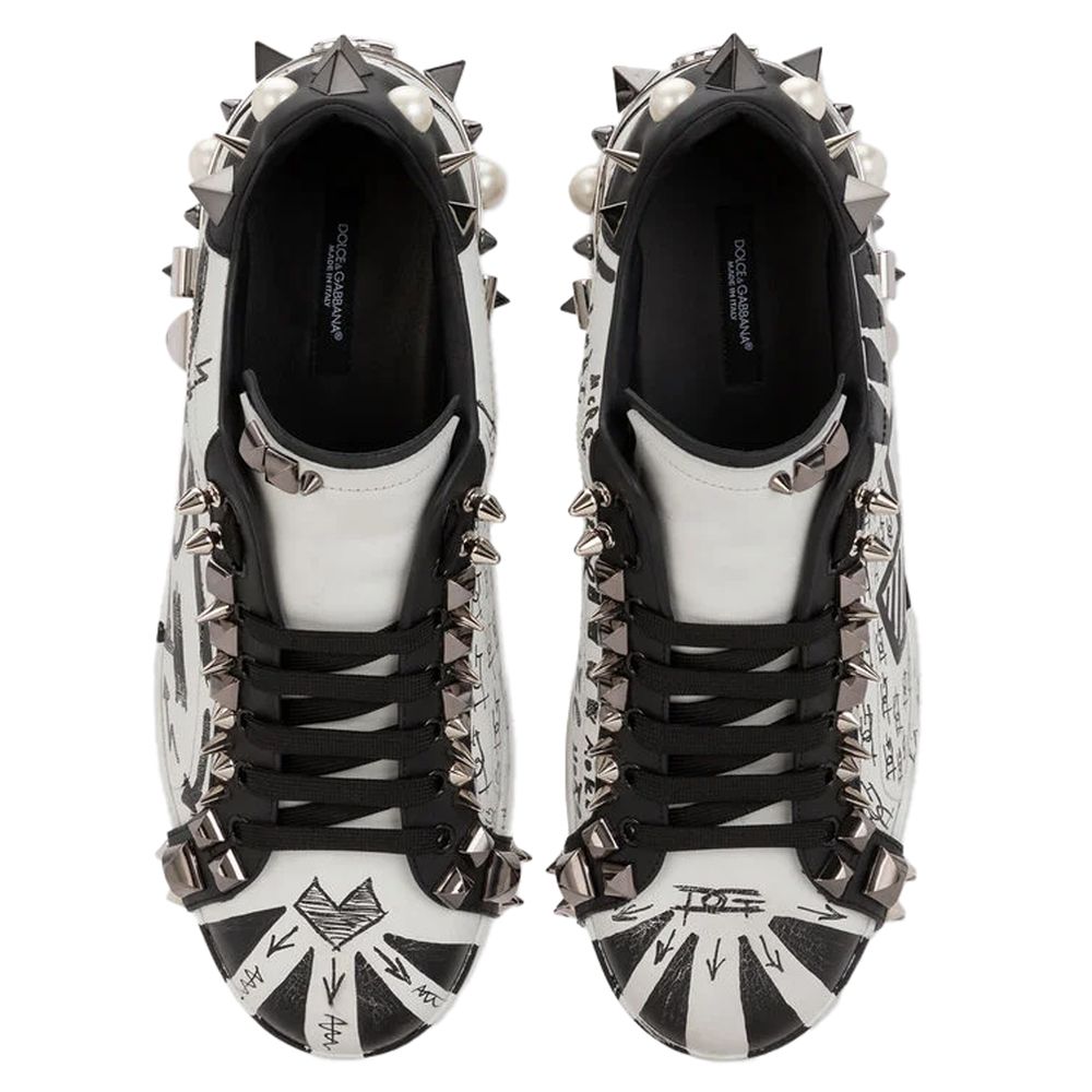 Dolce & Gabbana White Leather Di Calfskin Sneaker