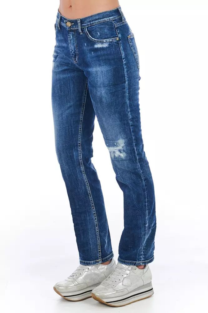 Blue Cotton Jeans & Pant