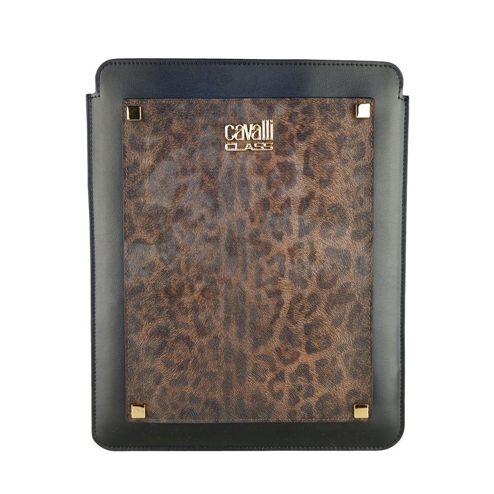 Cavalli Class Black Leather Di Calfskin Other