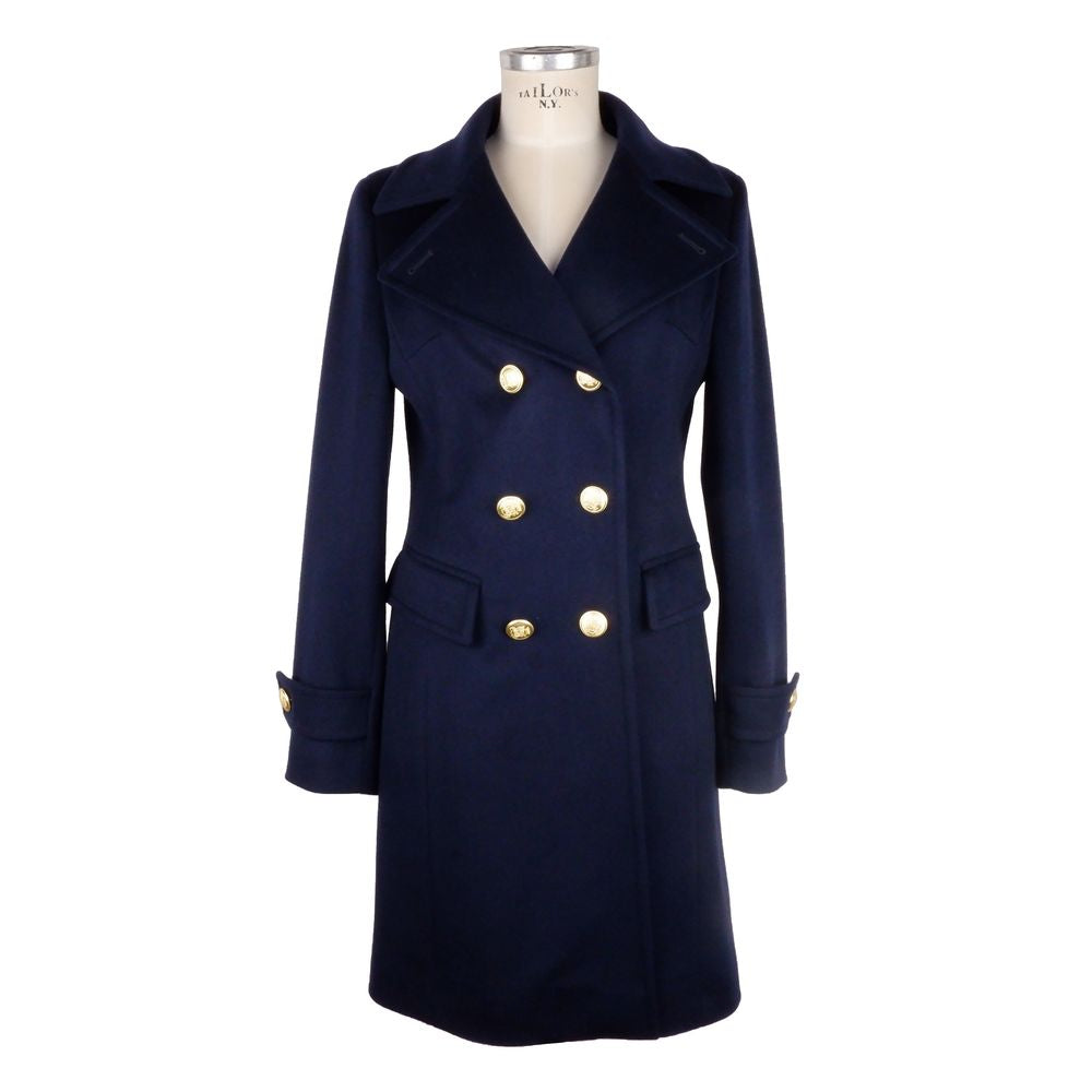 Blue Virgin Wool Jackets & Coat