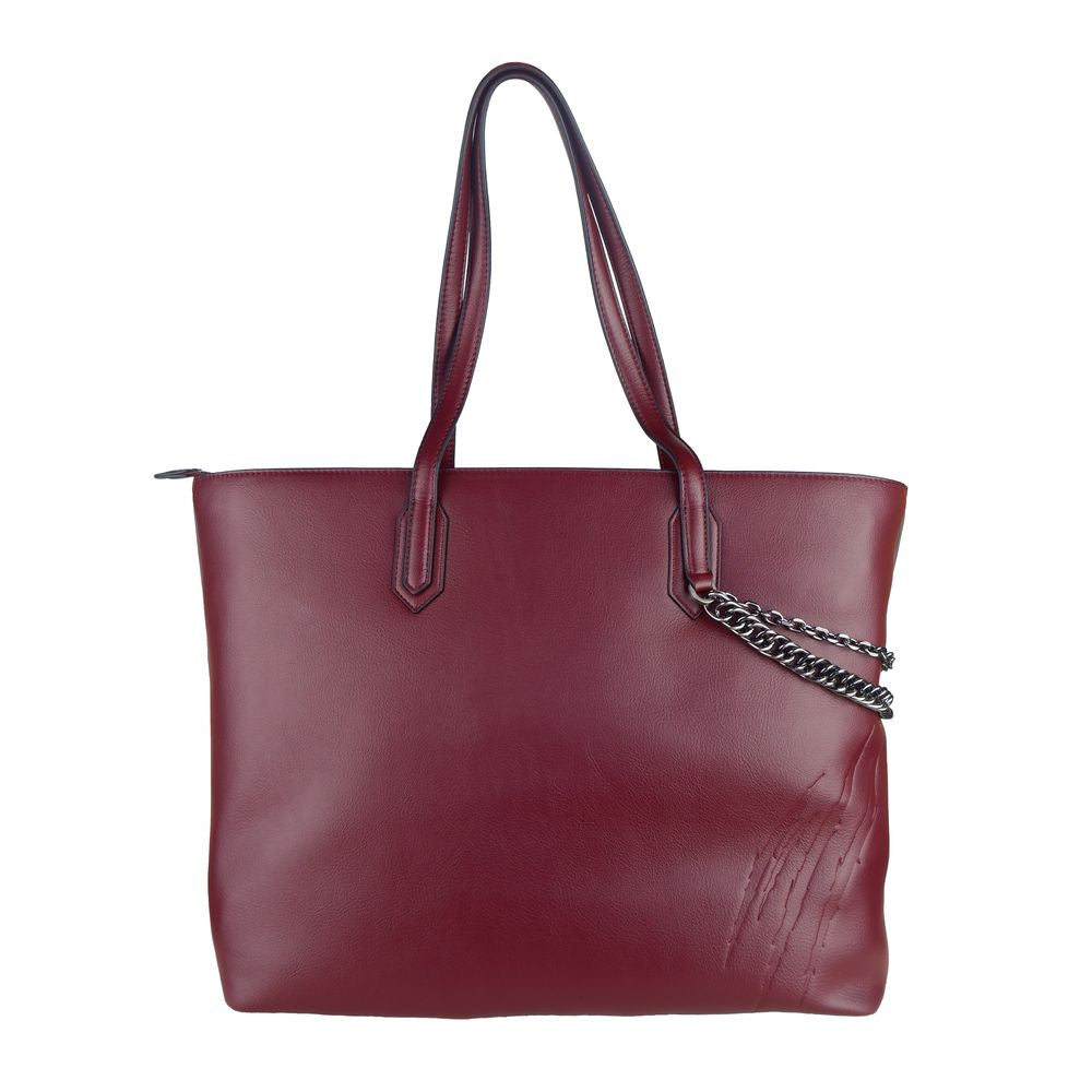 Rosso Polyurethane Shoulder Bag