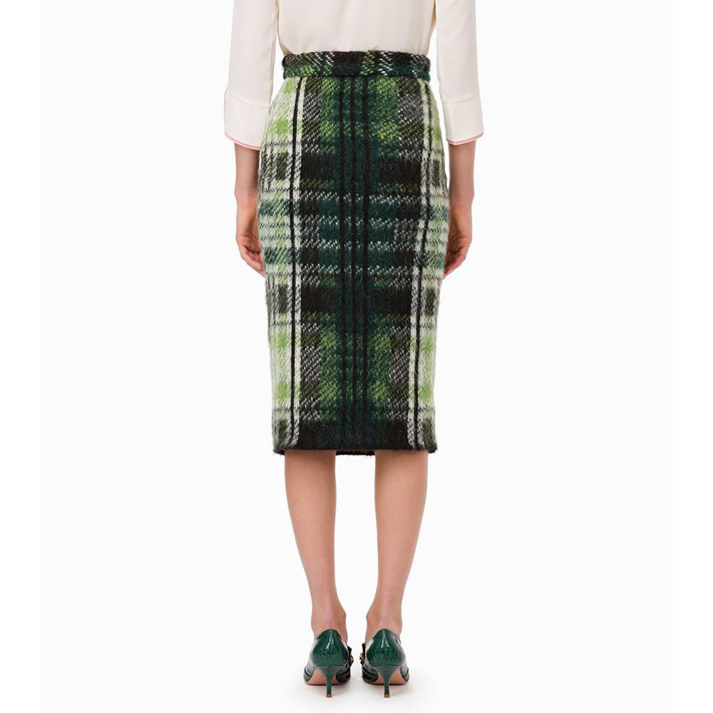 Elisabetta Franchi Green Acrylic Skirt