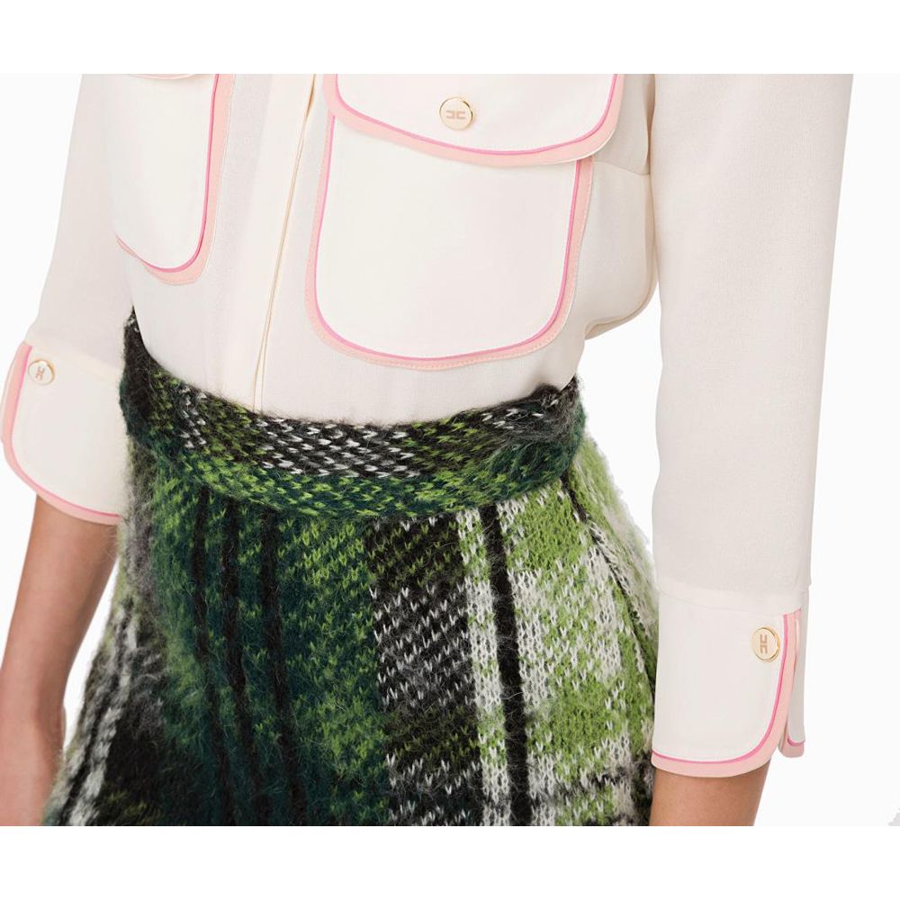 Elisabetta Franchi Green Acrylic Skirt