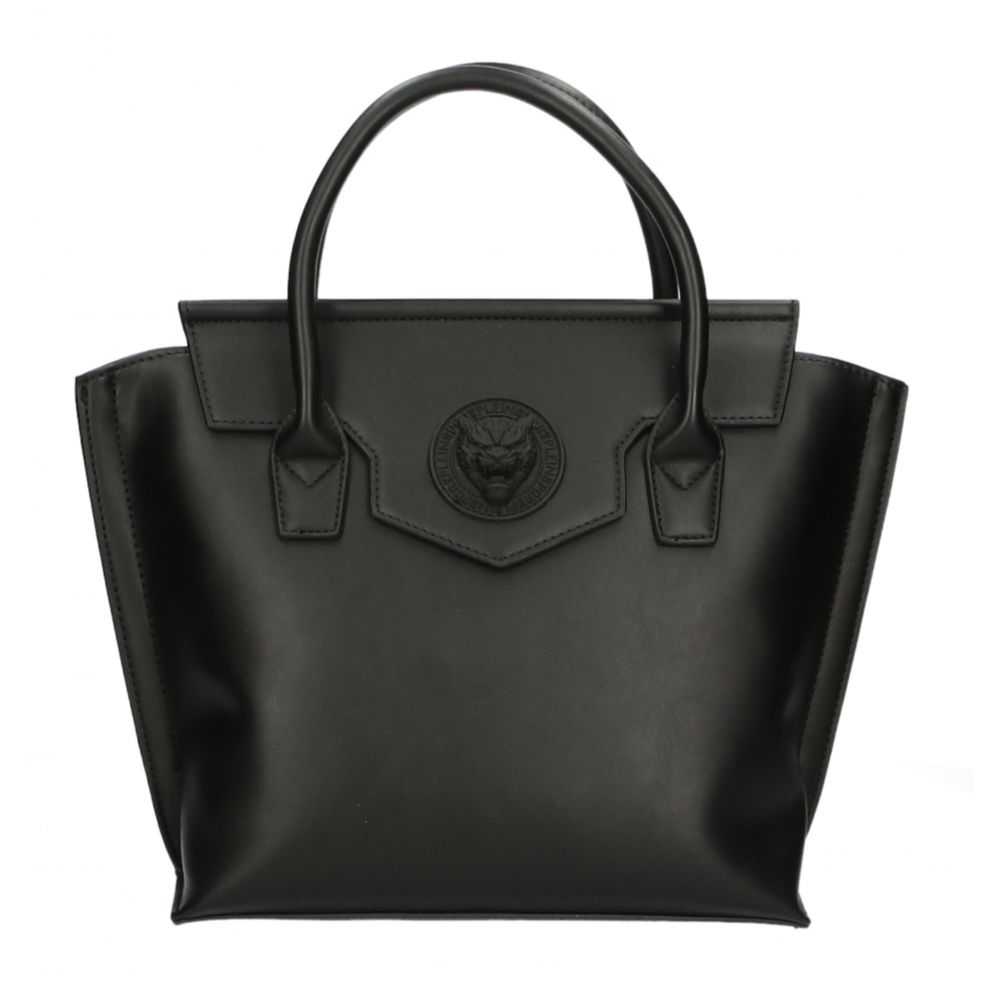 Black Polyurethane Handbag