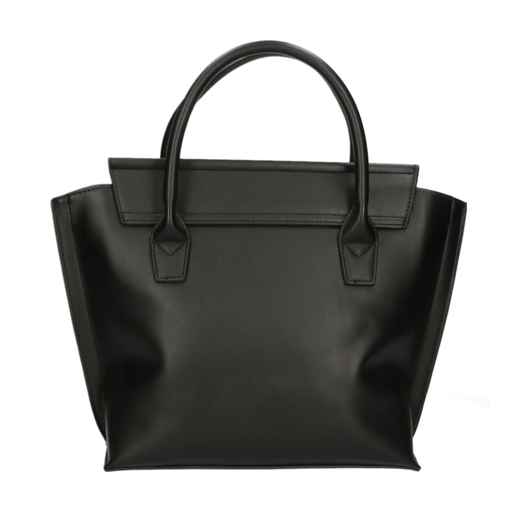 Black Polyurethane Handbag