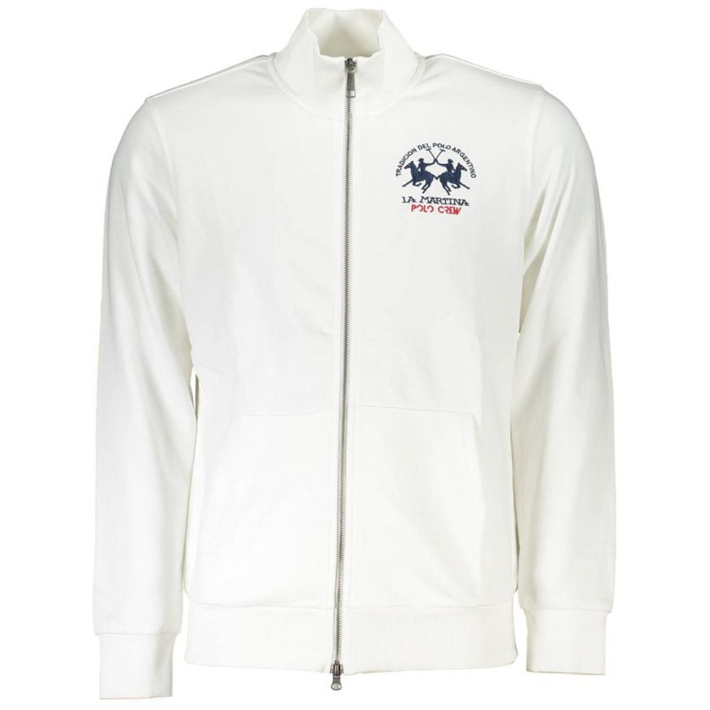 La Martina Elegant Cotton Blend Zip Sweatshirt