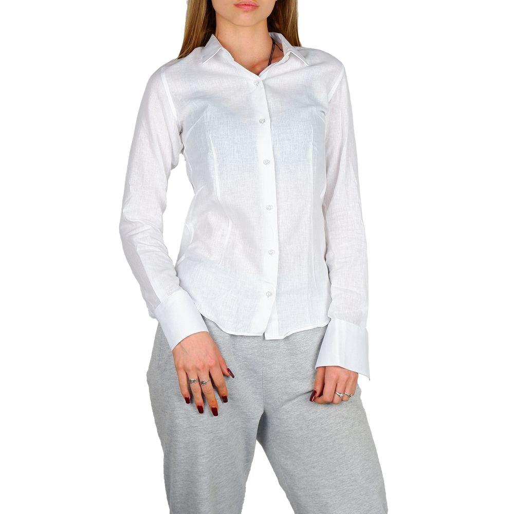 Made in Italy White Cotton Shirt