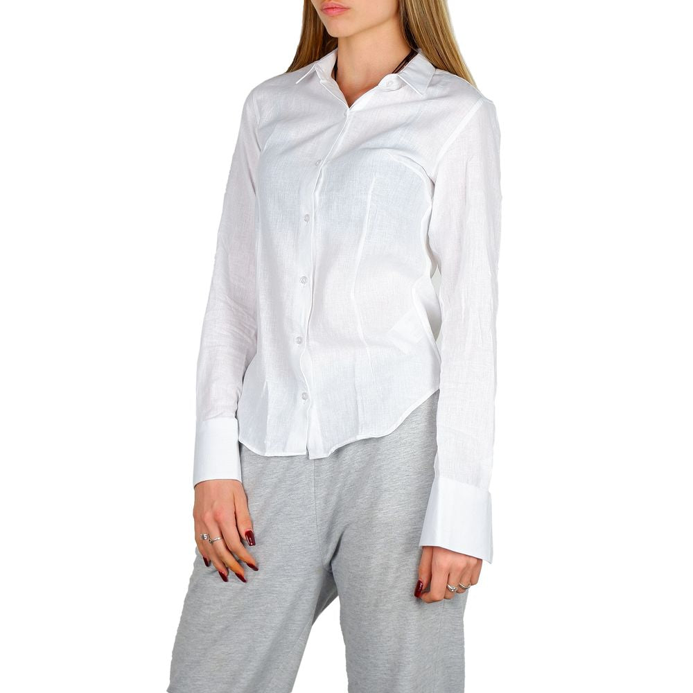 Made in Italy White Cotton Shirt