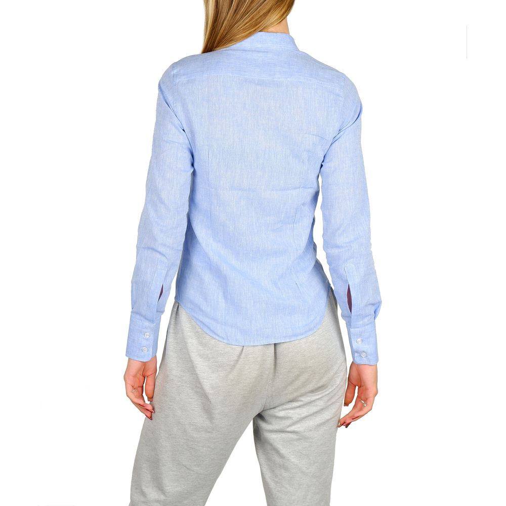 Made in Italy Light Blue Cotton Shirt
