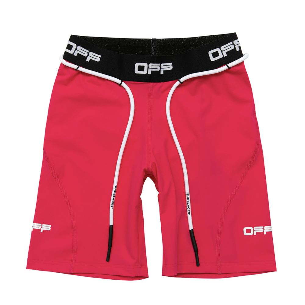 Off-White Chic Pink Elasticized Logo Shorts