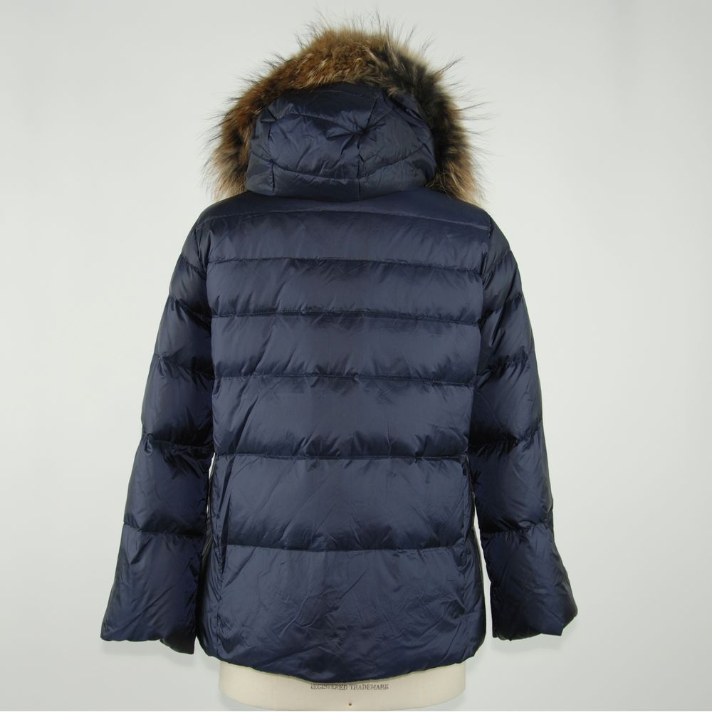 Blue Polyamide Jackets & Coat
