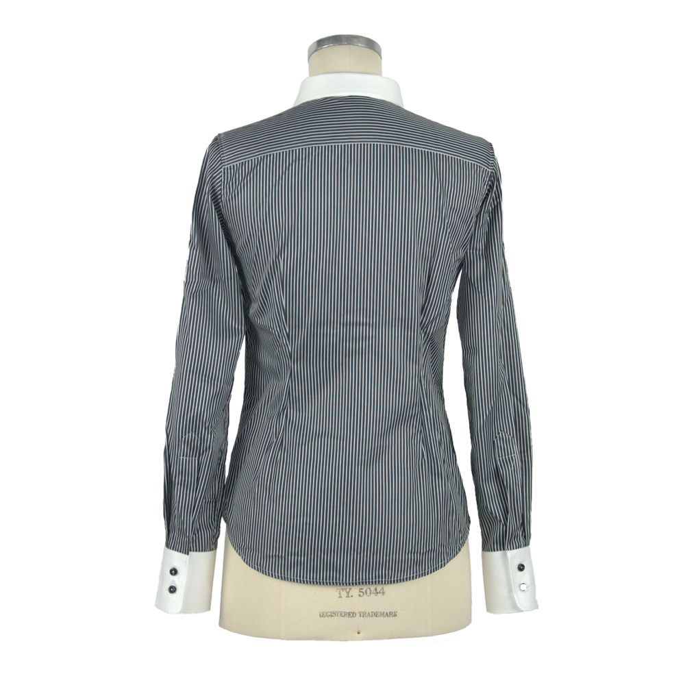 Made in Italy Black Cotton Shirt