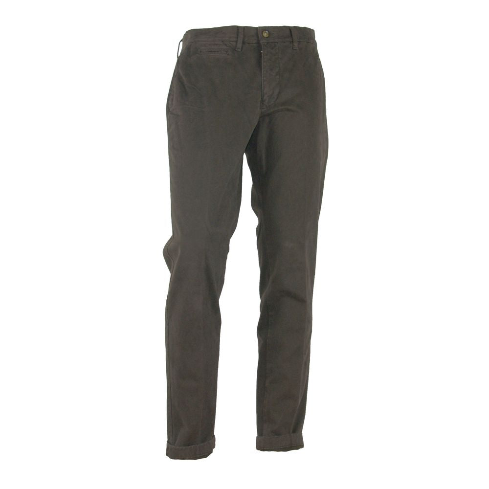 Made in Italy Brown Cotton Jeans & Pant