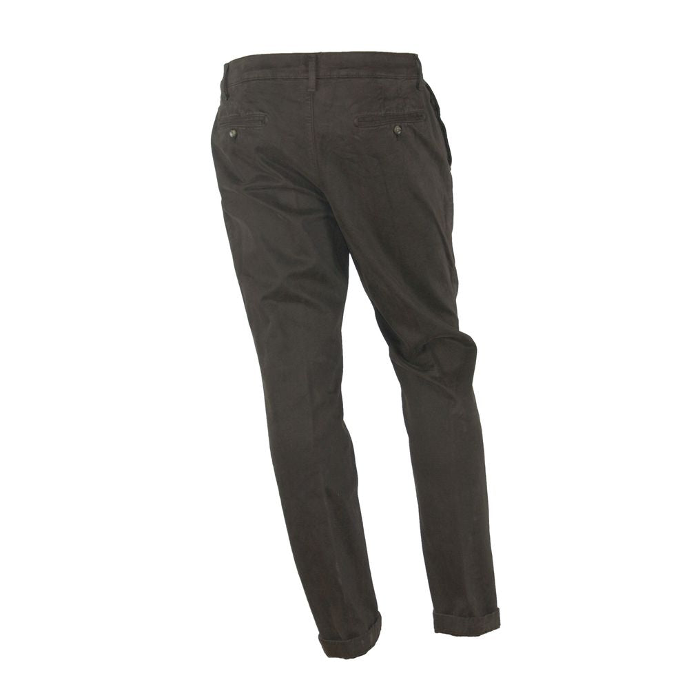 Made in Italy Brown Cotton Jeans & Pant