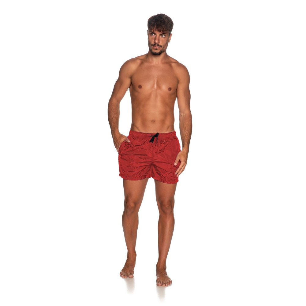 Red Nylon Swimwear
