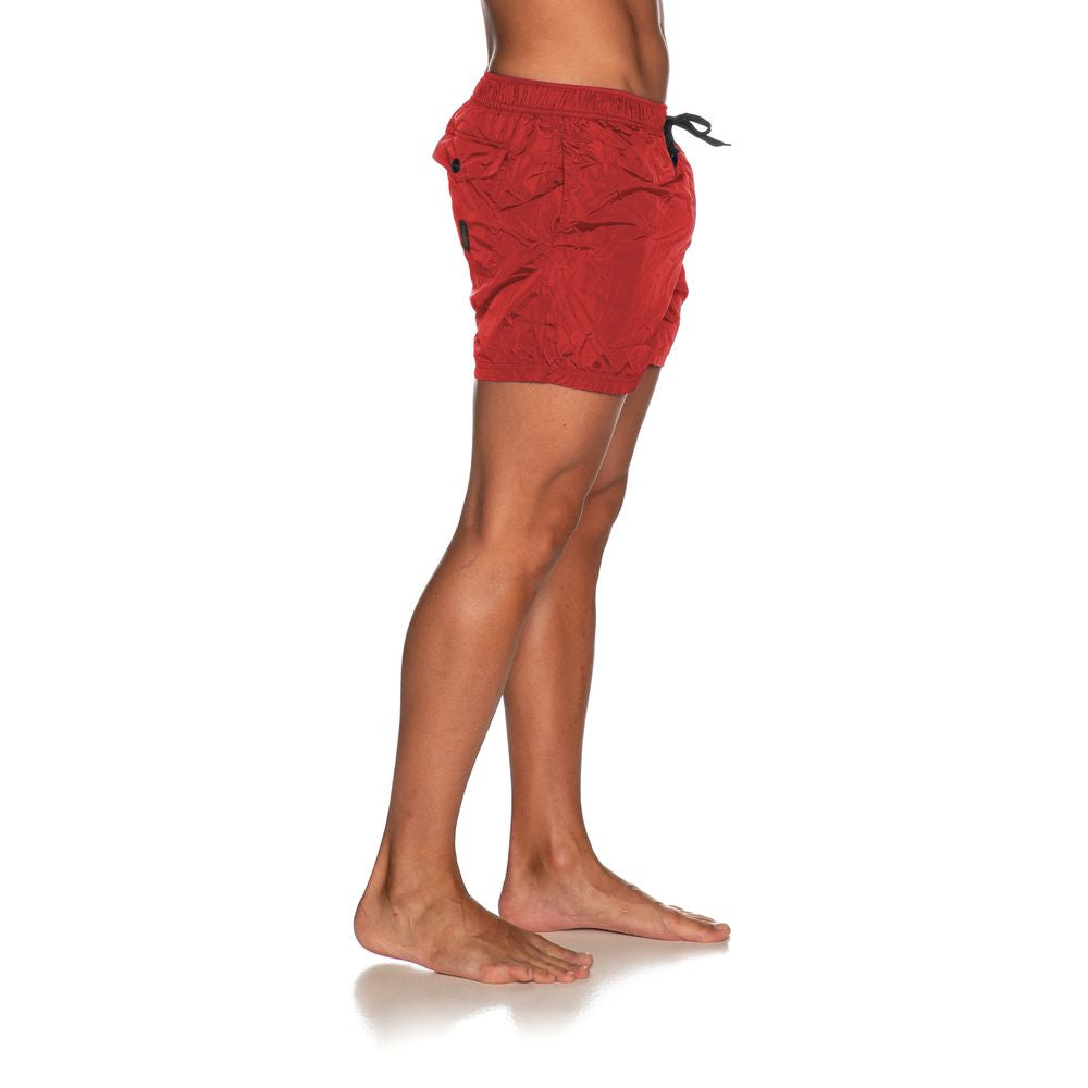 Red Nylon Swimwear