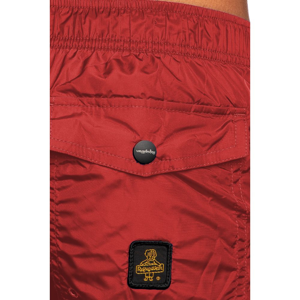 Red Nylon Swimwear