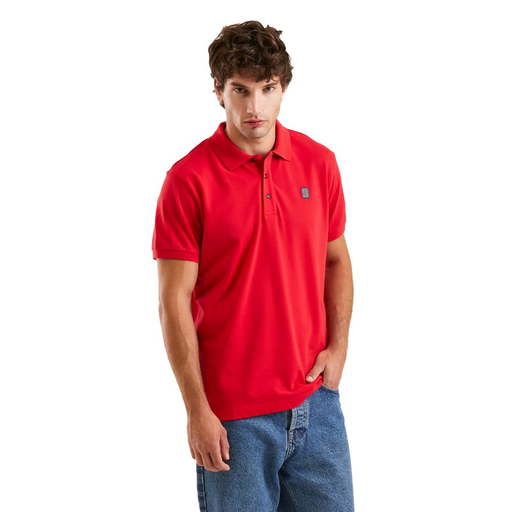 Red Cotton Polo Shirt