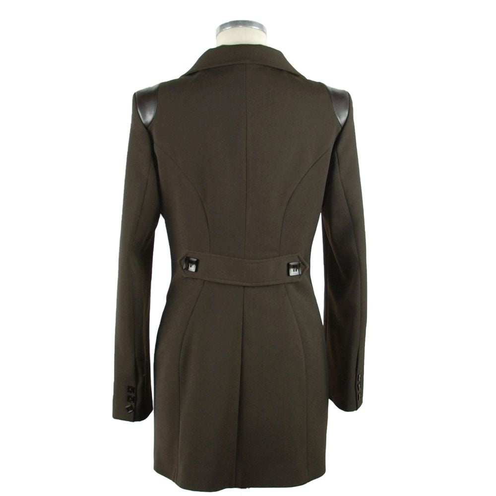 Brown Polyester Jackets & Coat