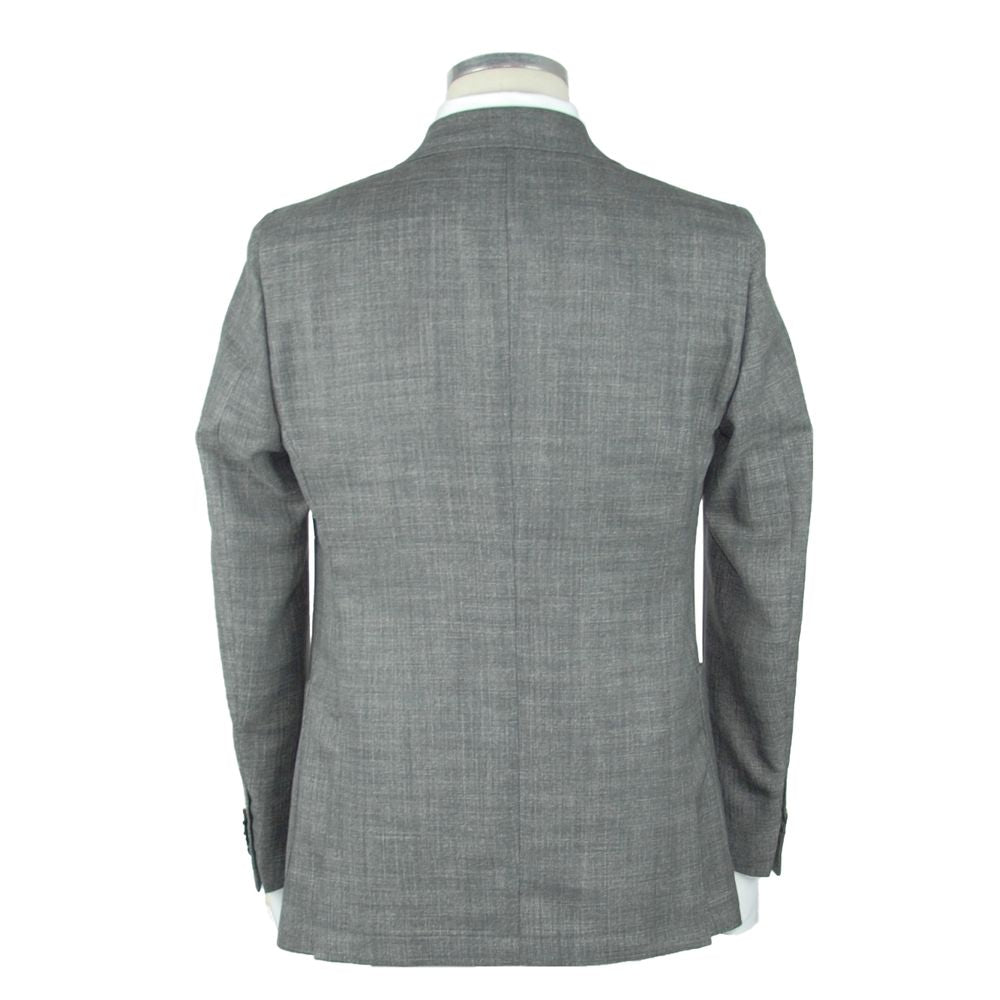 Gray Virgin Wool Blazer