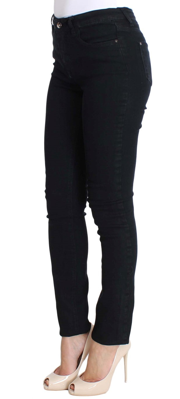 Black Cotton Stretch Slim Fit Jeans