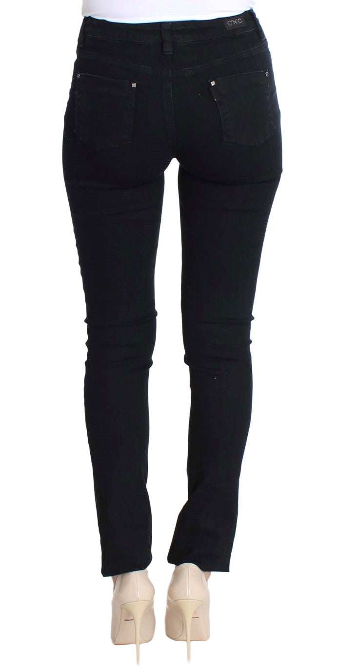 Black Cotton Stretch Slim Fit Jeans