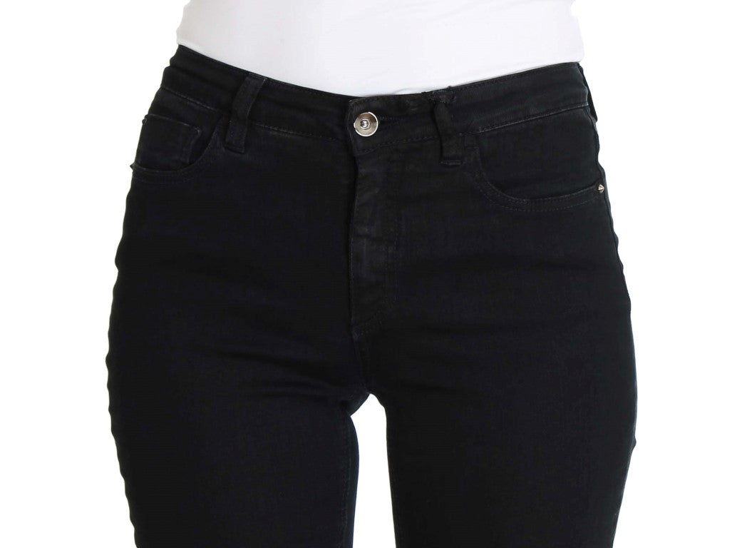 Black Cotton Stretch Slim Fit Jeans