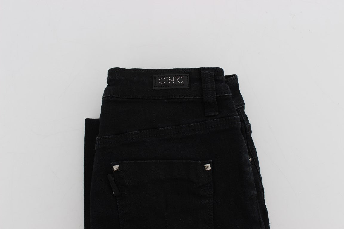 Black Cotton Stretch Slim Fit Jeans