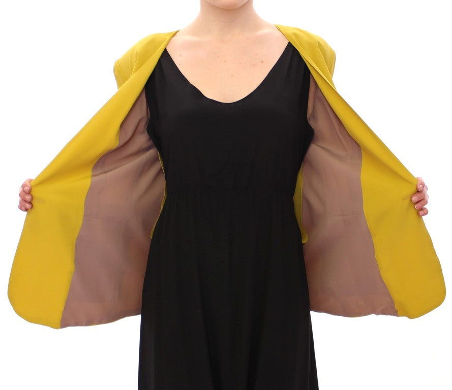 Mustard Yellow Silk Blazer Jacket