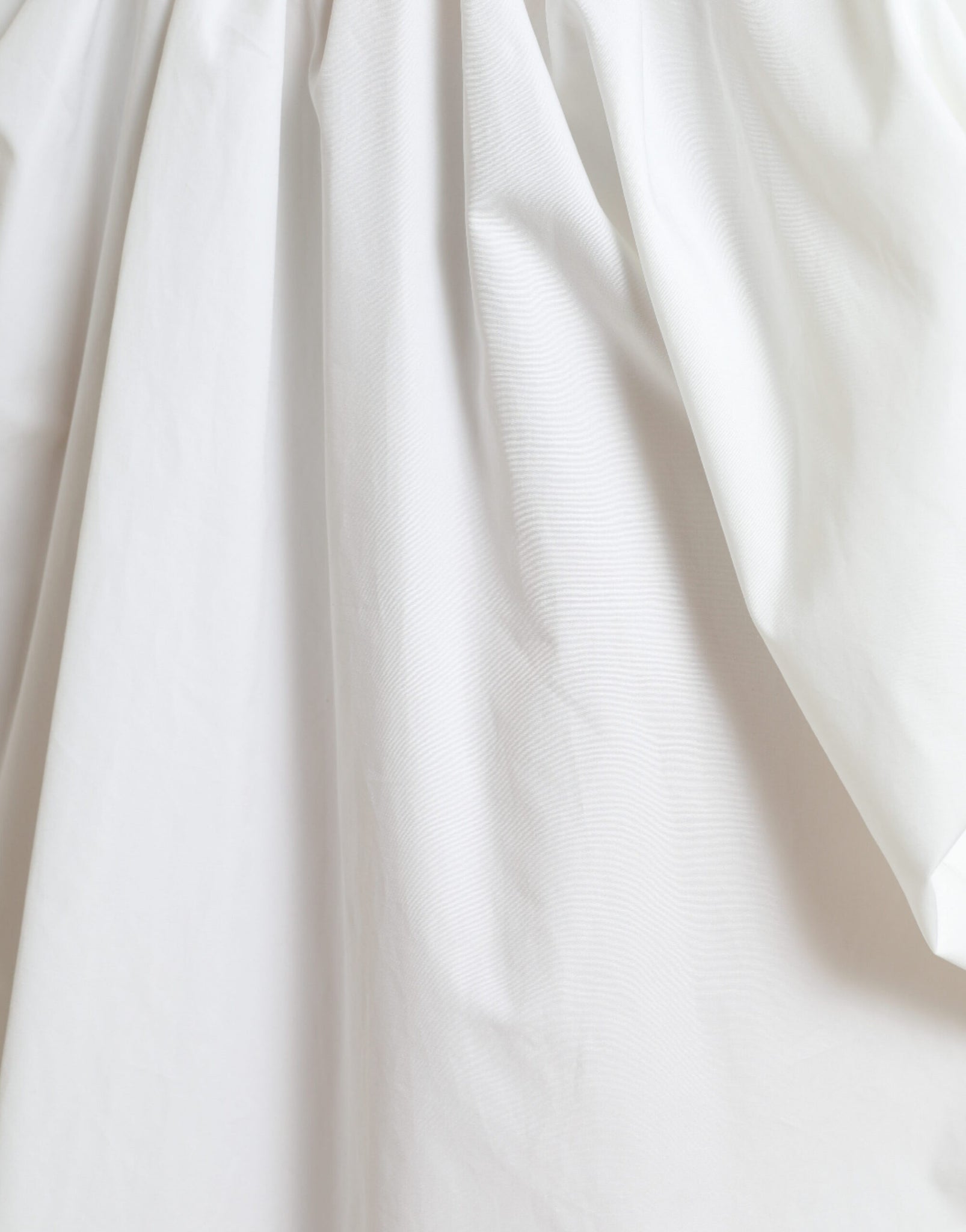 Dolce & Gabbana White Cotton High Waist Pencil Cut Maxi Skirt