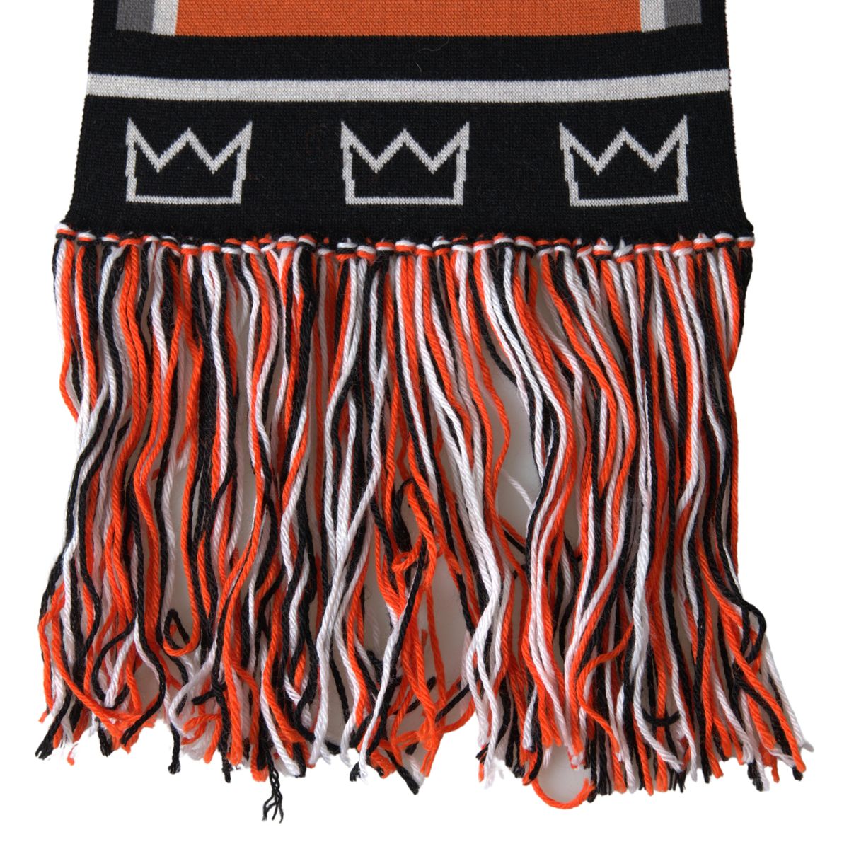 Dolce & Gabbana Multicolor Wool DG Royals Wrap Fringe Scarf