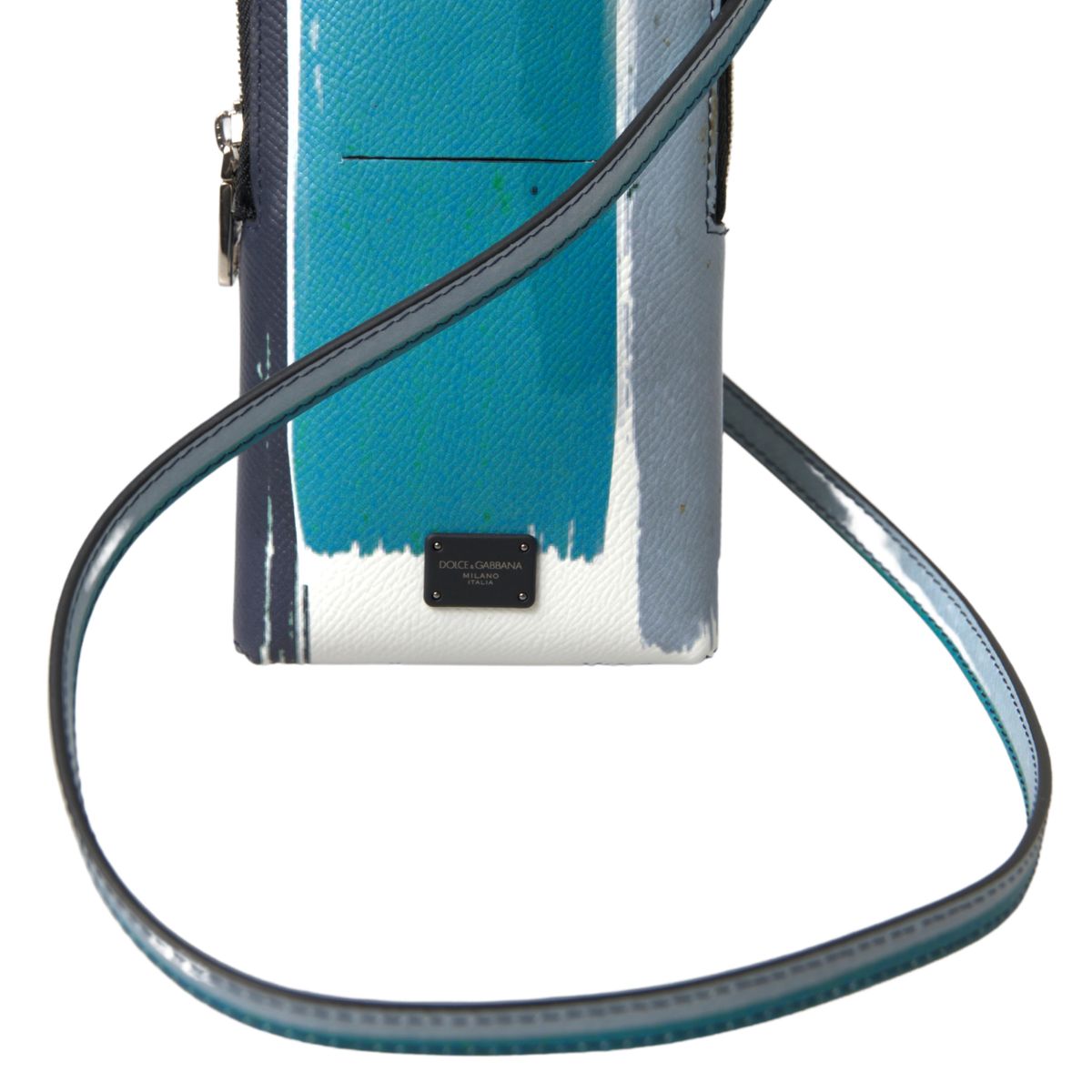 Dolce & Gabbana Blue Leather Men Purse Crossbody Sling Phone Bag