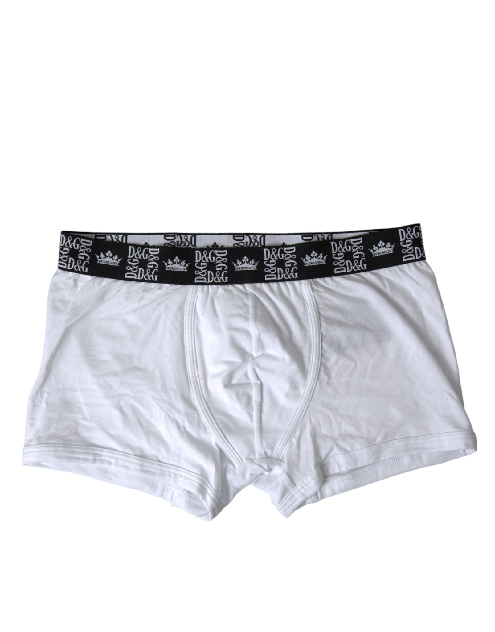 Dolce & Gabbana White Cotton Stretch Regular Boxer Underwear