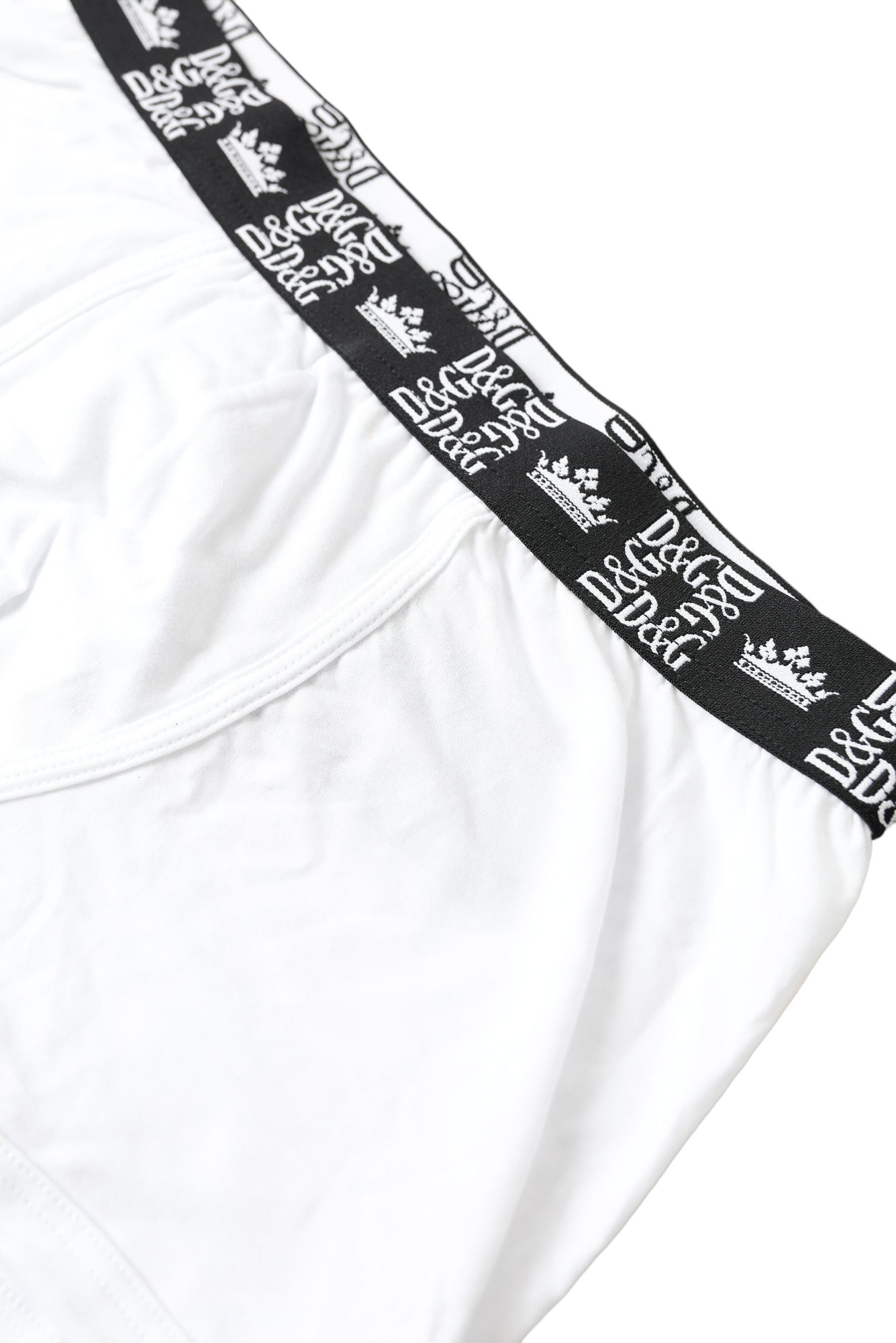 Dolce & Gabbana White Cotton Stretch Regular Boxer Underwear