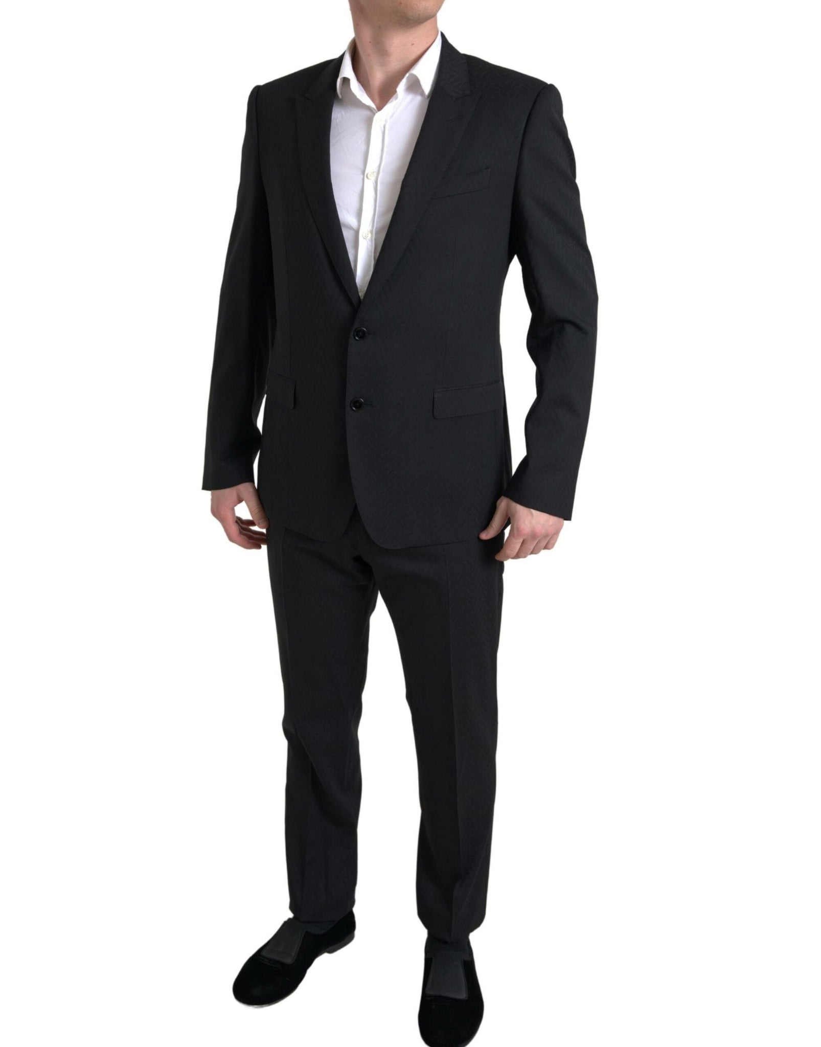 Dolce & Gabbana Black 2 Piece Single Breasted MARTINI Suit