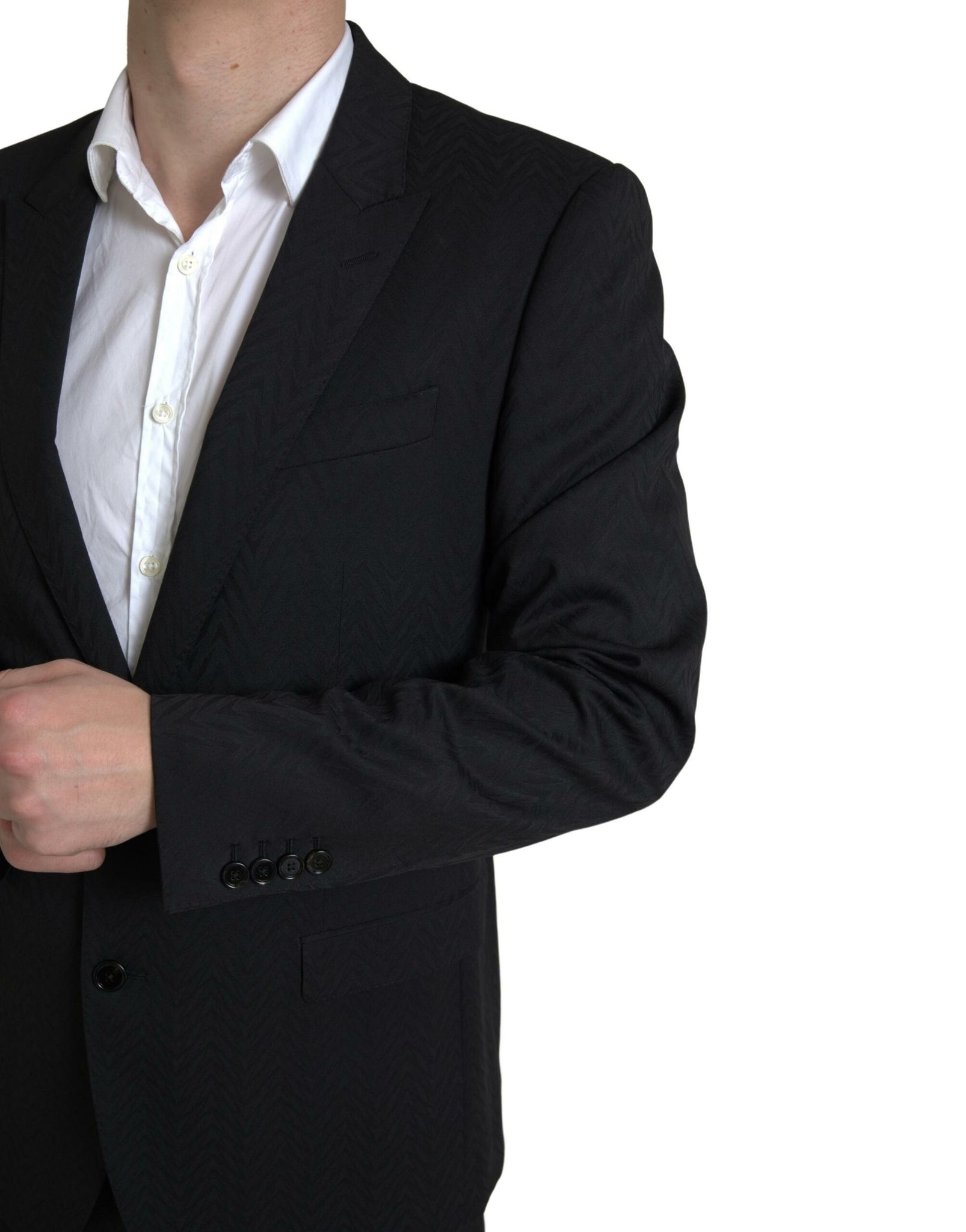 Dolce & Gabbana Black 2 Piece Single Breasted MARTINI Suit