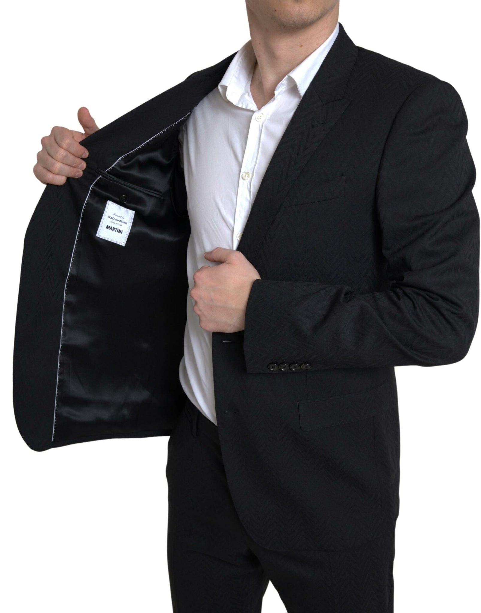 Dolce & Gabbana Black 2 Piece Single Breasted MARTINI Suit