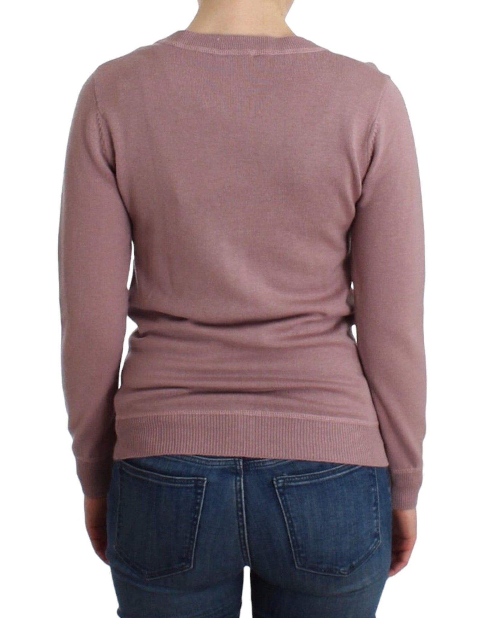 Purple v-neck wool cardigan