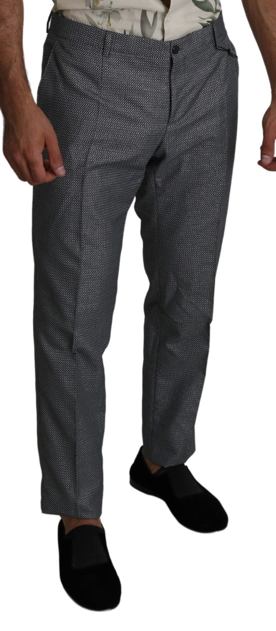 Gray Formal Dress Trouser Slim Fit Pants