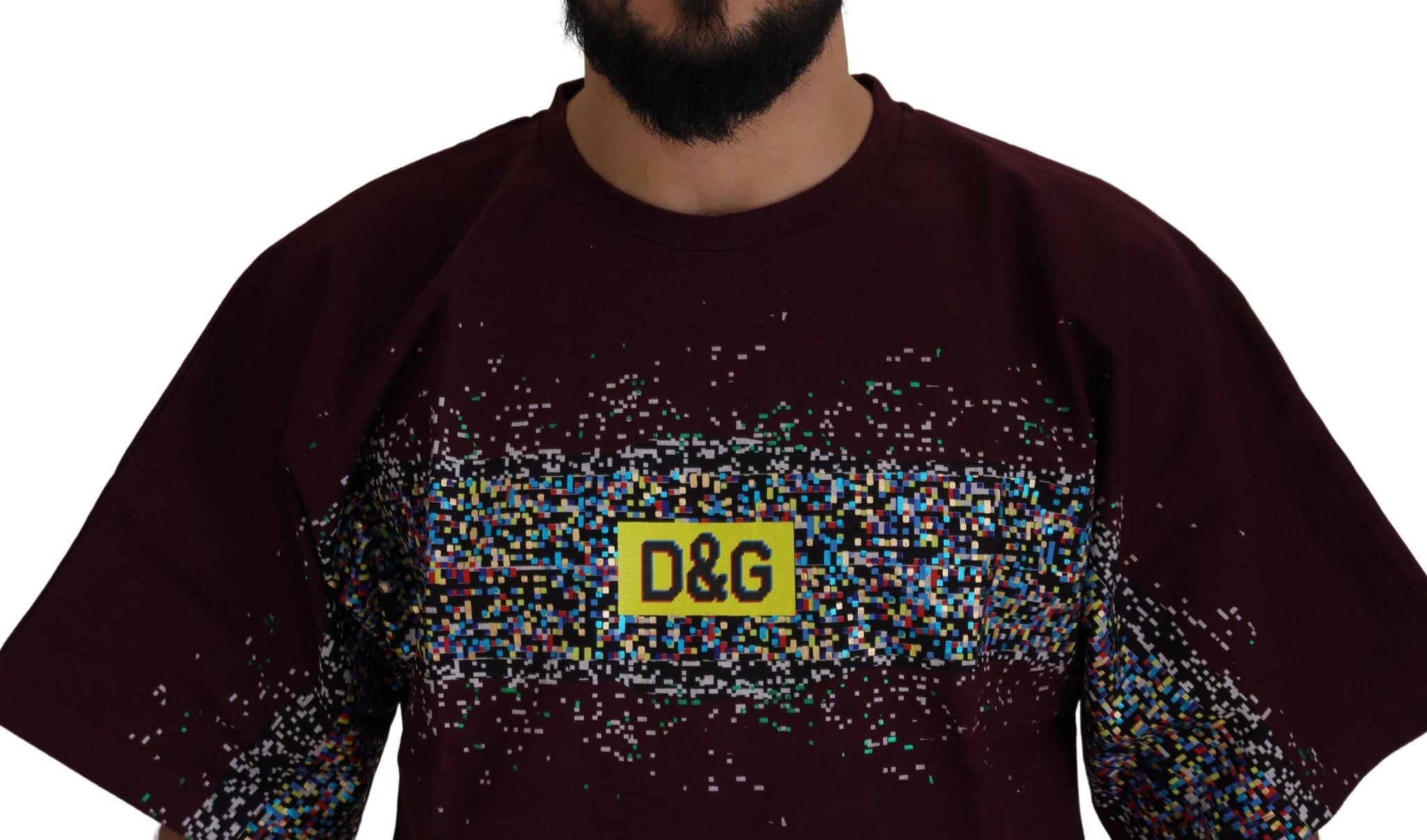 Bordeaux Cotton DG CHANNEL Top  T-shirt